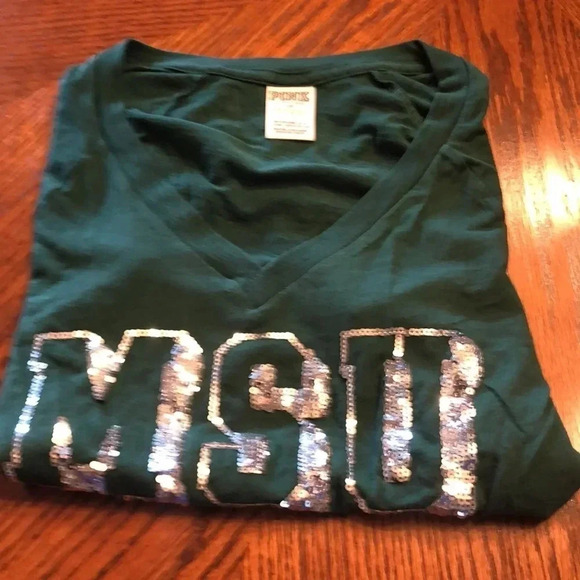 Michigan State University Sequin Tee Shirt - Picture 6 of 7